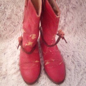B.O.C Girls Western Boots Size 1 Red